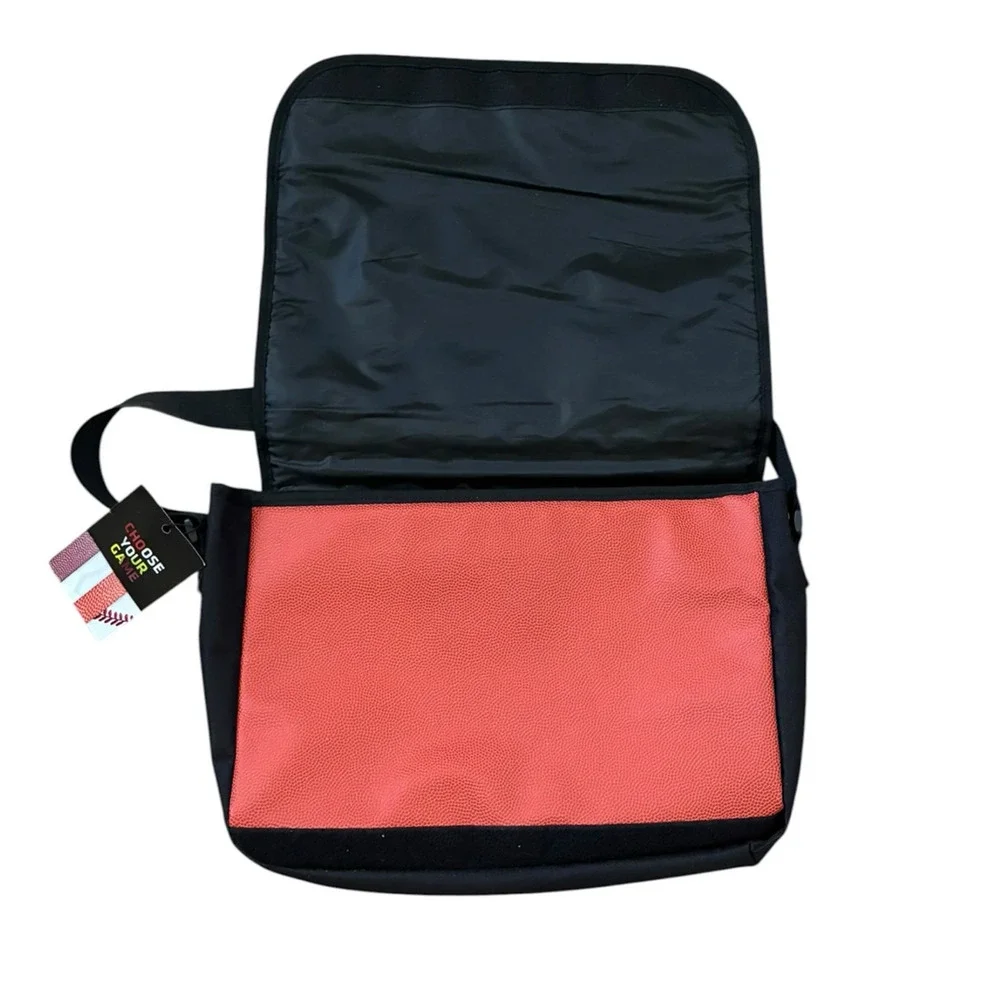 Auburn Tigers sport messenger laptop bag from actual basketball material NWT